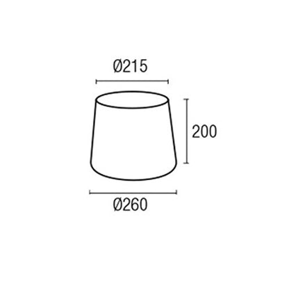 LEDS-C4 16102 Pantalla Circular para Bristol de Mesa, Diámetro 260 x 200 mm