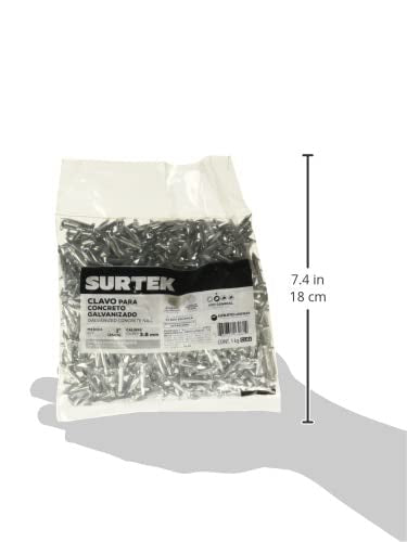 Surtek CLG1 Clavo para concreto galvanizado 1", 1 kg