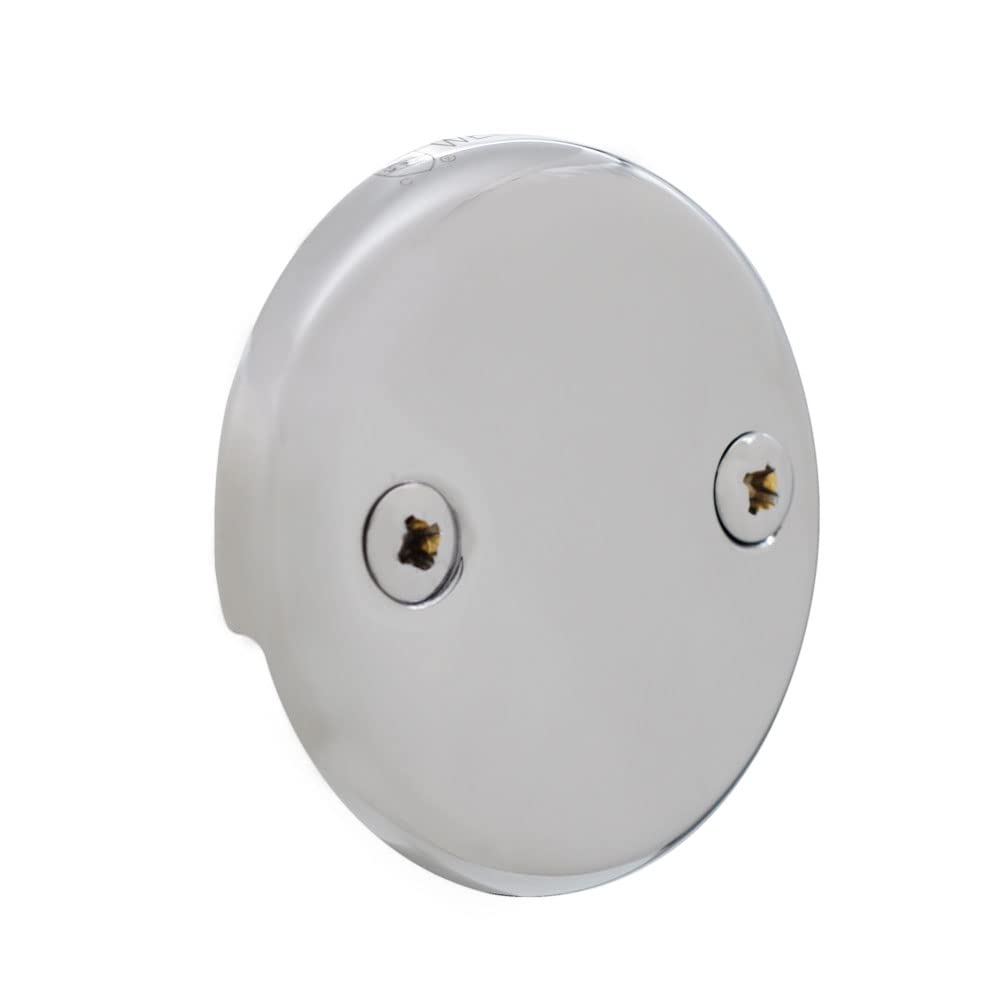Westbrass Conjunto Residuos Baño Desbordamiento Y593244CP | Cromo Pulido, 1 paquete, tubos polieste blancos, conexiones junta deslizante