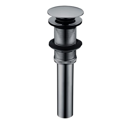 Interceramic Desagüe Universal Pop-Up Grande sin Rebosadero, de Latón para Máxima Durabilidad y Resistencia a Corrosión, Color Titanio Mate