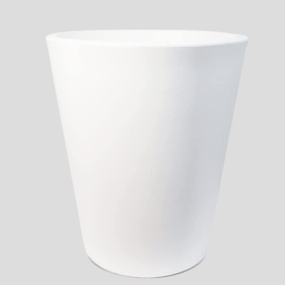 Elly Décor - Maceta de plástico cónico de 21 Pulgadas de Ancho con Orificio de Drenaje, Maceta para Plantas, Ligera y Duradera, Maceta de plástico Alta de 18 x 21 Pulgadas, Color Blanco
