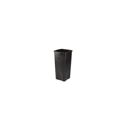 Rubbermaid Commercial Products Untouchable® – Contenedor Cuadrado para Recolección de Residuos, Bote Resistente a Abolladuras y Grietas, Capacidad de hasta 87 L, Negro FG356988BLA