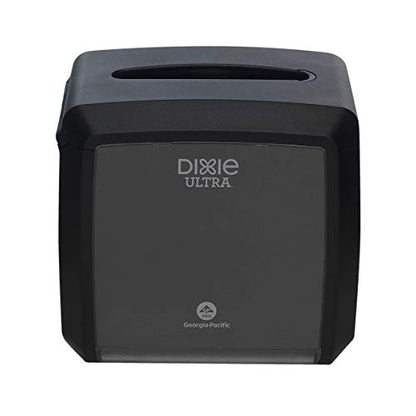 Georgia-Pacific Dixie Ultra Dispensador Servilletas Entrelazadas 54527A | Negro, capacidad 275 servilletas, 7.6 pulgadas ancho x 6.1 pulgadas profundidad x 7.2 pulgadas alto