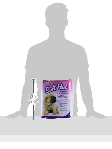 Fancy Pets Tapete Entrenador para Perros Soft Pad, 50 Pzas, Súper Absorbente, con Atrayente y Antiderrapante, Protección de Pisos y Entrenamiento
