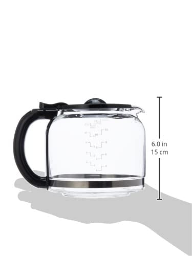 Capresso Jarra de vidrio, 12 tazas, color negro