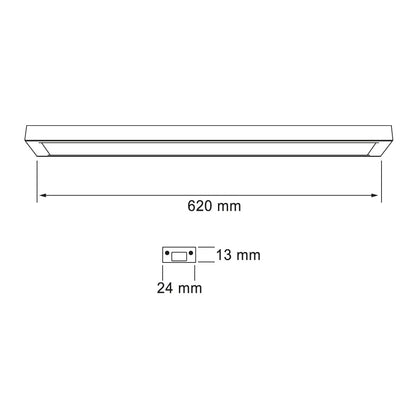 Tecnolite Lámpara Lineal LED Interconectable 12 W, Luz de Día, IK06, Atenuación TRIAC, LED integrado