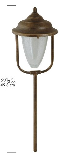 Moonrays 95825 - Luz de camino de metal estilo cordova de bajo voltaje, lámpara de 20 W