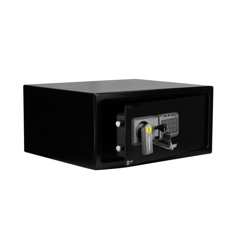 Yale Caja fuerte de seguridad electrónica, material acero, tamaño laptop, color negro