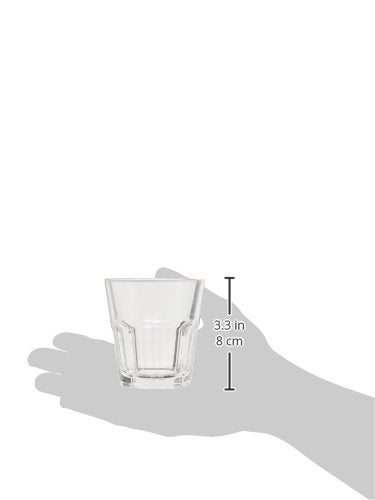 Borgonovo London - Juego De 6 Vasos De Vidrio De 210 Ml. Vaso Transparente Cristal Elegantes para Restaurantes, Fiestas, Té, Helado, Bebidas, Jugo, Cóctel, Limonada Set 6 piezas