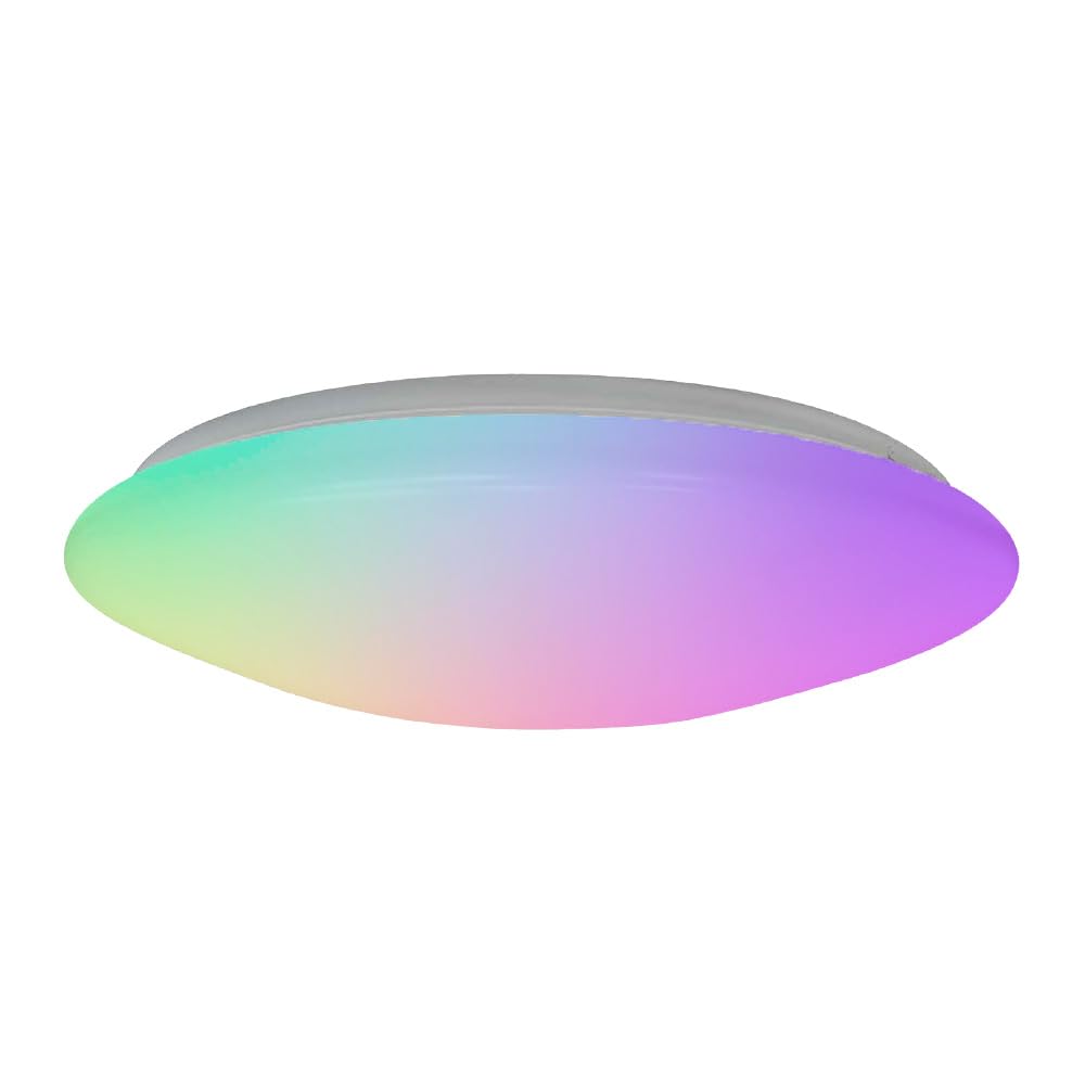 Tecnolite Connect - Lámpara Plafón LED Inteligente WiFi 30 W, Luz RGB + Blanca, Atenuable, Compatible con App móvil, Alexa, Google y Siri, Lámpara Interior de Techo