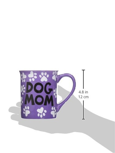 Our Name is Mud Taza de cerámica, 473 ml, Dog Mom, Multicolor, 16 Ounces, 1