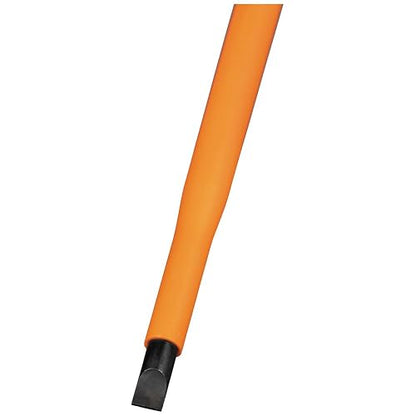 Klein Tools 6866INS - Destornillador aislado, fabricado en Estados Unidos, punta de gabinete de 1000 V, 5/16 pulgadas, destornillador con vástago de 6 pulgadas, punta dentada, mango de agarre de cojín