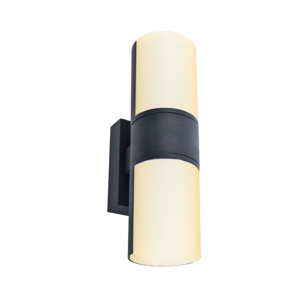 Tecnolite Lámpara Arbotante LED 16W - Luz Cálida Rotativa, Lámpara de Pared Iluminación Directa e Indirecta Exteriores A Prueba de Intemperie