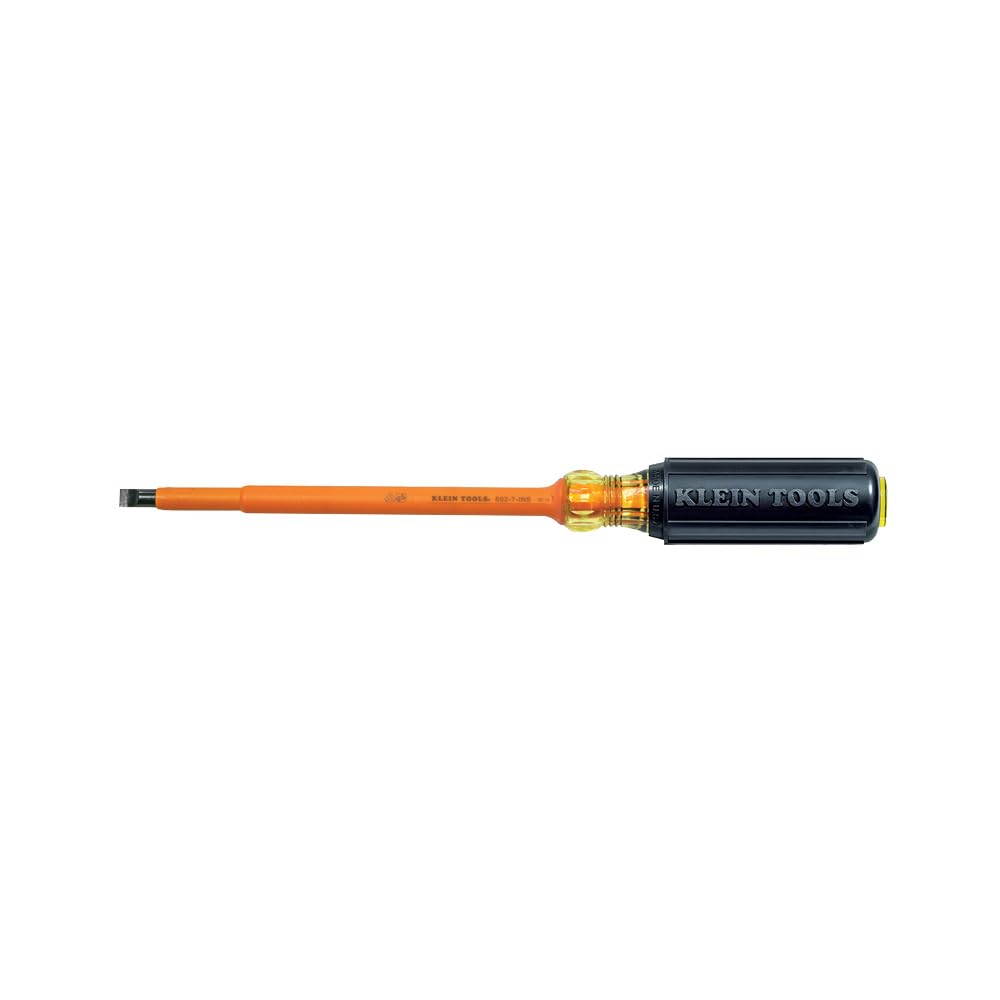 Klein Tools 602-7INS Desarmador Punta Plana-Barra Redonda Aislado 5/16" x 7"