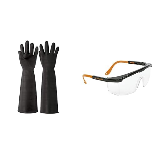 Truper Guantes de Látex Industriales - Grande - Guantes + Lentes LEN-2000