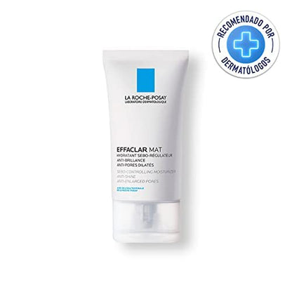 La Roche-Posay Effaclar Mat, Crema Facial Matificante para Piel Grasa, Hidrata y Reduce el Sebo, Combate el Brillo, Controla Oleosidad y Disminuye Poros, 40 ml