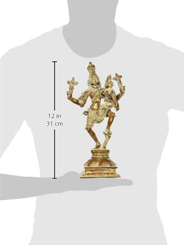 Exotic India Lord Narasimha con Diosa Lakshmi – Estatua de latón