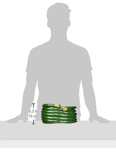 Surtek M58T15 Manguera para jardín tramada con conector metálico 5/8", 15 m