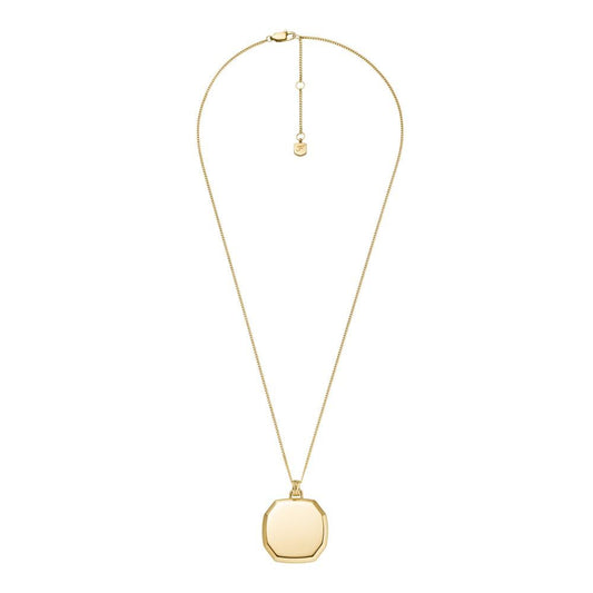 Collar con colgante Fossil Harlow JF04961710 de acero inoxidable de color dorado para dama