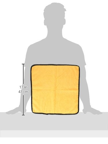 Chemical Guys Toallas de Microfibra Premium de Calidad Profesional, Doradas (16" x 16") (Paquete de 3) - Seguras para Lavar Automóviles, Limpiar el hogar y secar Mascotas