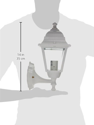 Estevez A-425 Iluminación de Seguridad Decorativa. Farol Pir 4 Caras 1X60W, E26, Blanco
