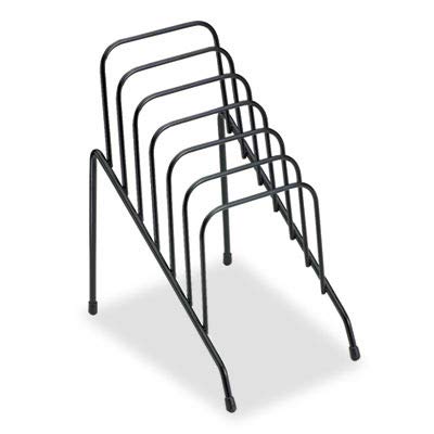 Fellowes Step File Junior Estante organizador de alambre, 6 secciones, negro (72613)