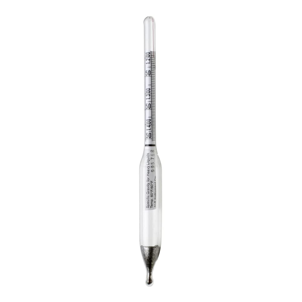 SP Bel-Art, H-B DURAC 1.000/1.600 Hidrómetro de gravedad específico para líquidos más pesados que el agua (B61801-7000)