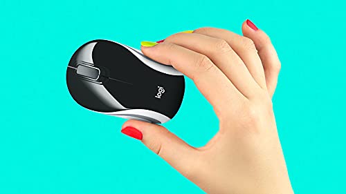 Logitech Mouse M187 y Funda para Laptop de 14", Color Negro/Camuflaje, Mini Mouse, Pack of/Paquete de 1