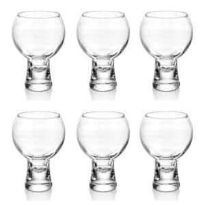 Agrippa | Juego De 6 Copas de Vidrio 340 Ml Vaso de Vidrio Apto para lavaplatos Regalo para hombres | Para Gin, Carajillo Bourbon, Vodka, Tequila, Ron, Coñac, Cóctel, Whisky