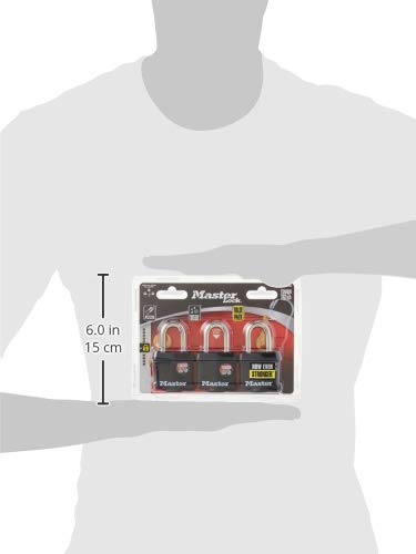 Master Lock 106045 311TRIHCMX Candado Laminado para Exterior, 40 Mm, 3 Pack