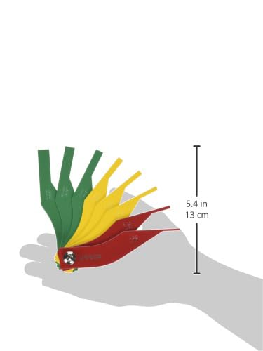 Urrea Herramientas 2337 Calibrador de Balatas Métrico de 8 Hojas Codificadas por Color