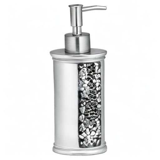 Popular Bath Soap Dispenser/Lotion Pump, Sinatra Collection, Silver