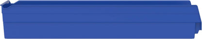 Akro-Mils 30184 24-Inch by 8-Inch by 4-Inch Plastic Nesting Shelf Bin Box, Blue, Case of 6
