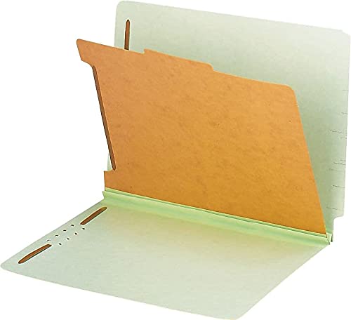 Pendaflex - Carpetas de clasificación con pestaña de extremo de cartón prensado, tamaño oficio, 6 secciones, expansión de 2.5 pulgadas, verde claro, 10/BX (23324)