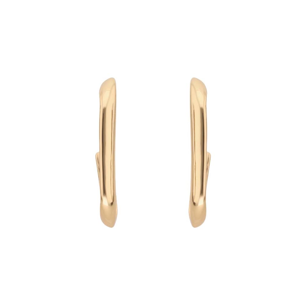 Nine West Aretes Color Dorado Metal Ears Forma Cuadro Tipo Largo De Terminado Brillante para Mujer