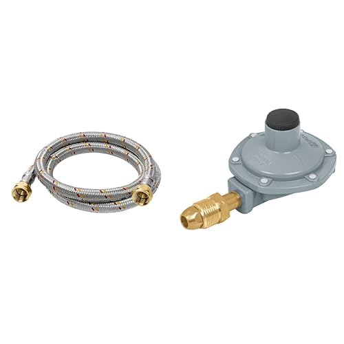 Pretul FGA-10P, Manguera para gas, aluminio, 3/8" X 100 cm, Foset Basic + Foset RG-100, Regulador de gas de 1 vía
