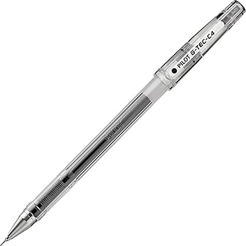 Pilot - Bolígrafos Giratorios De Gel G-Tec-C, Punta Ultrafina, Tinta Negra, Caja De Una Docena