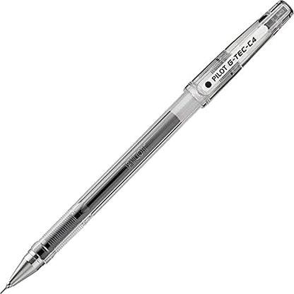 Pilot - Bolígrafos Giratorios De Gel G-Tec-C, Punta Ultrafina, Tinta Negra, Caja De Una Docena