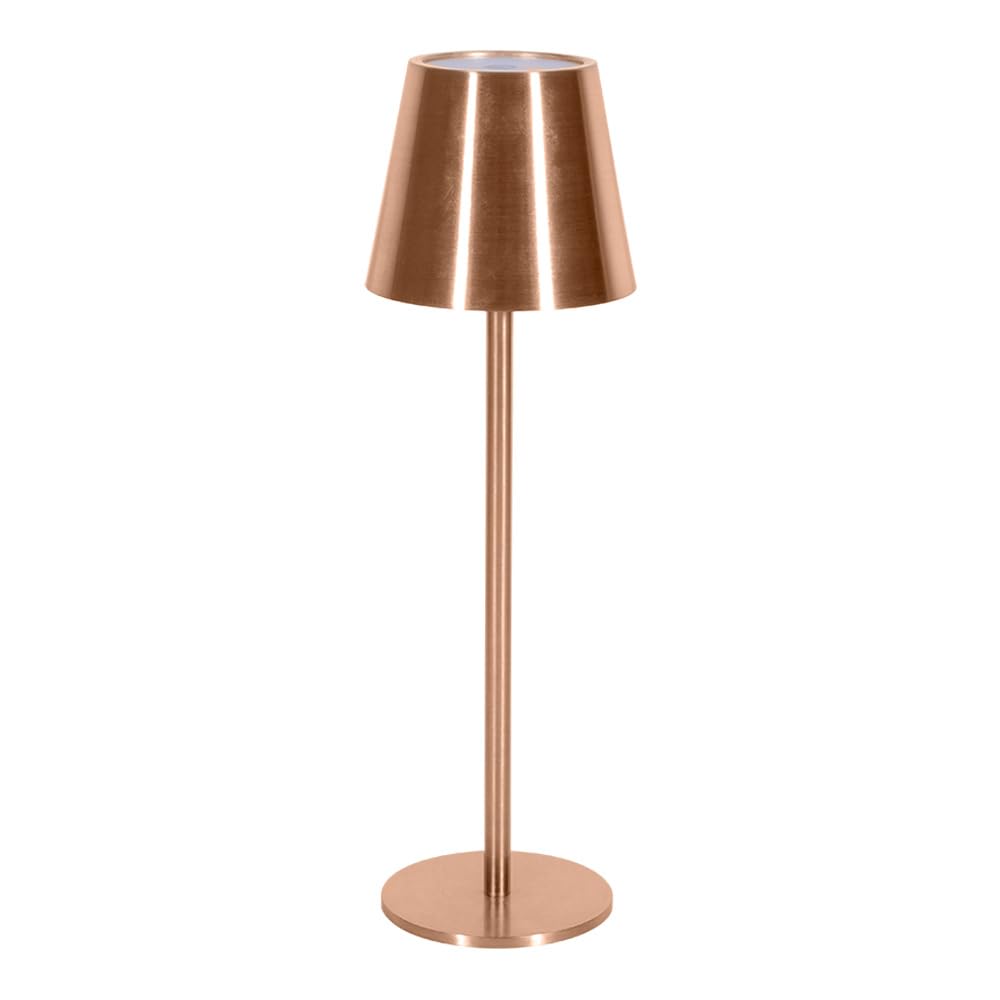 Tecnolite Lámpara de Mesa LED Portátil Recargable, Luz Ajustable Táctil - 38 centímetros - Bronce antiguo