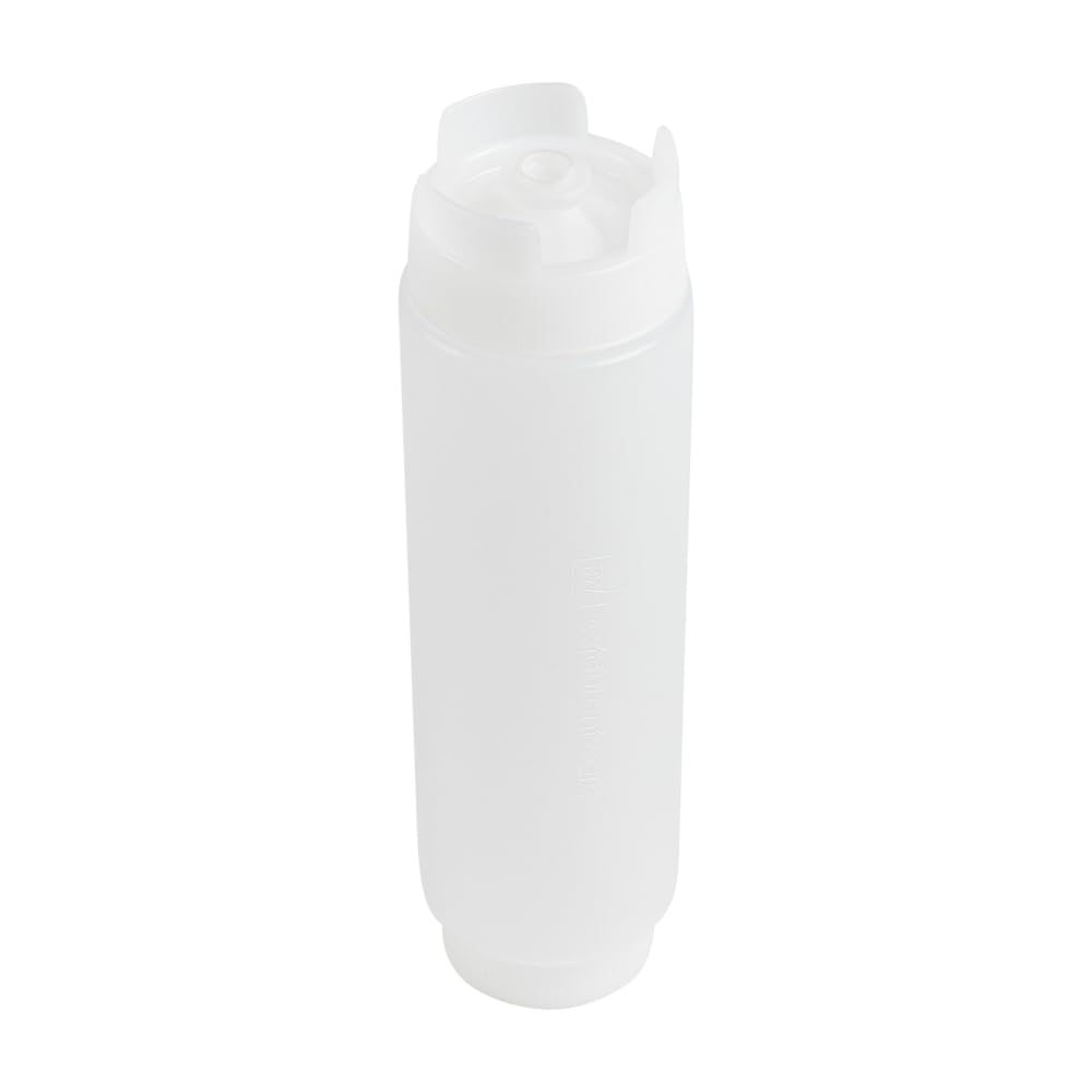 Restaurantware First In First Out Botella Exprimidora | 16 oz, 6 tapas recargables, punta dispensadora de precisión, flexible de plástico, para condimentos