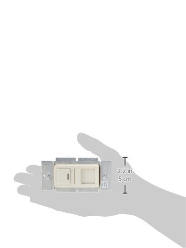 Leviton Dimmer Atenuador Deslizante Illuma Tech, Luz Incandescente 1000 W Preprogramado, Un Polo O Trifásico, Color Blanco, Marfil, Almendra Claro