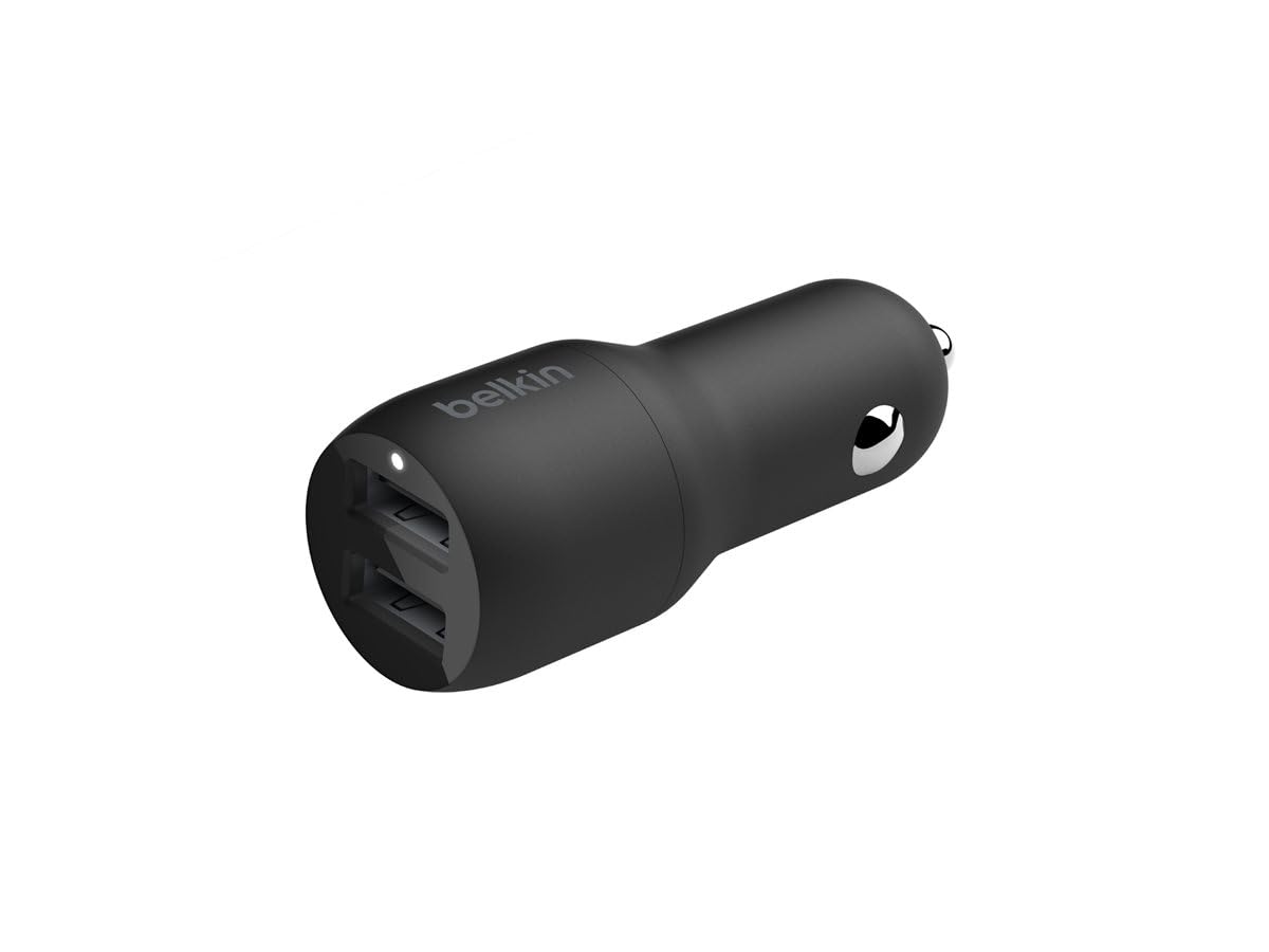 Belkin Cargador para Automóvil Doble USB-A de 24 W Boost↑Charge™ + Cable USB-A a Lightning
