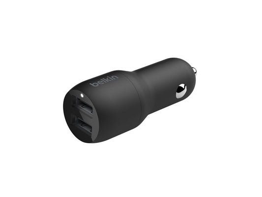 Belkin Cargador para Automóvil Doble USB-A de 24 W Boost↑Charge™ + Cable USB-A a Lightning