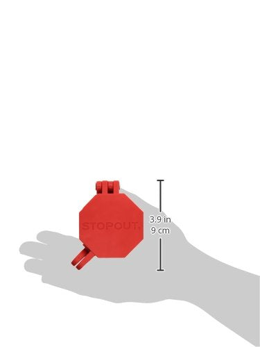 Accuform KDD477 STOPOUT - Bloqueo de mano Glad, bloquea el acceso a la conexión de la línea de aire, plástico con pasador de bisagra de acero recubierto de zinc, rojo