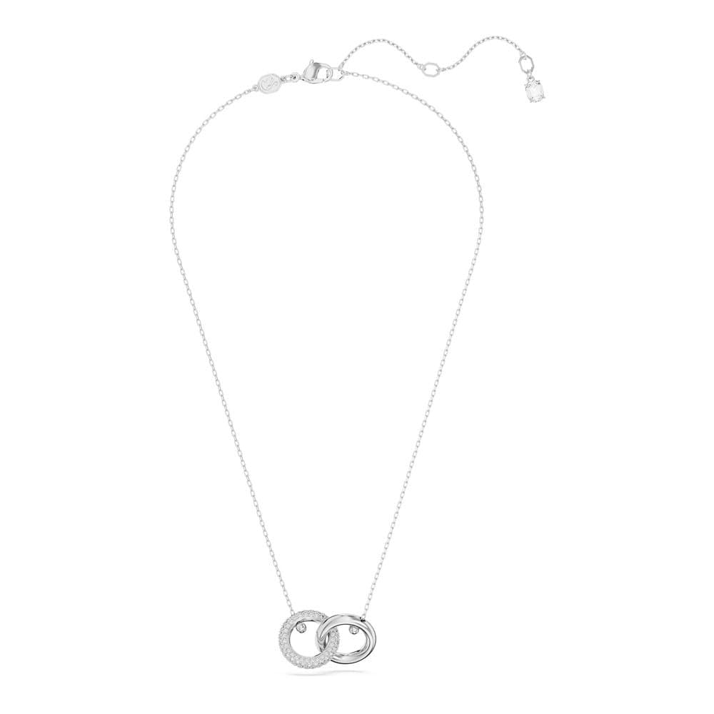SWAROVSKI Dextera - Collar con colgante con lazo entrelazado y cristales transparentes