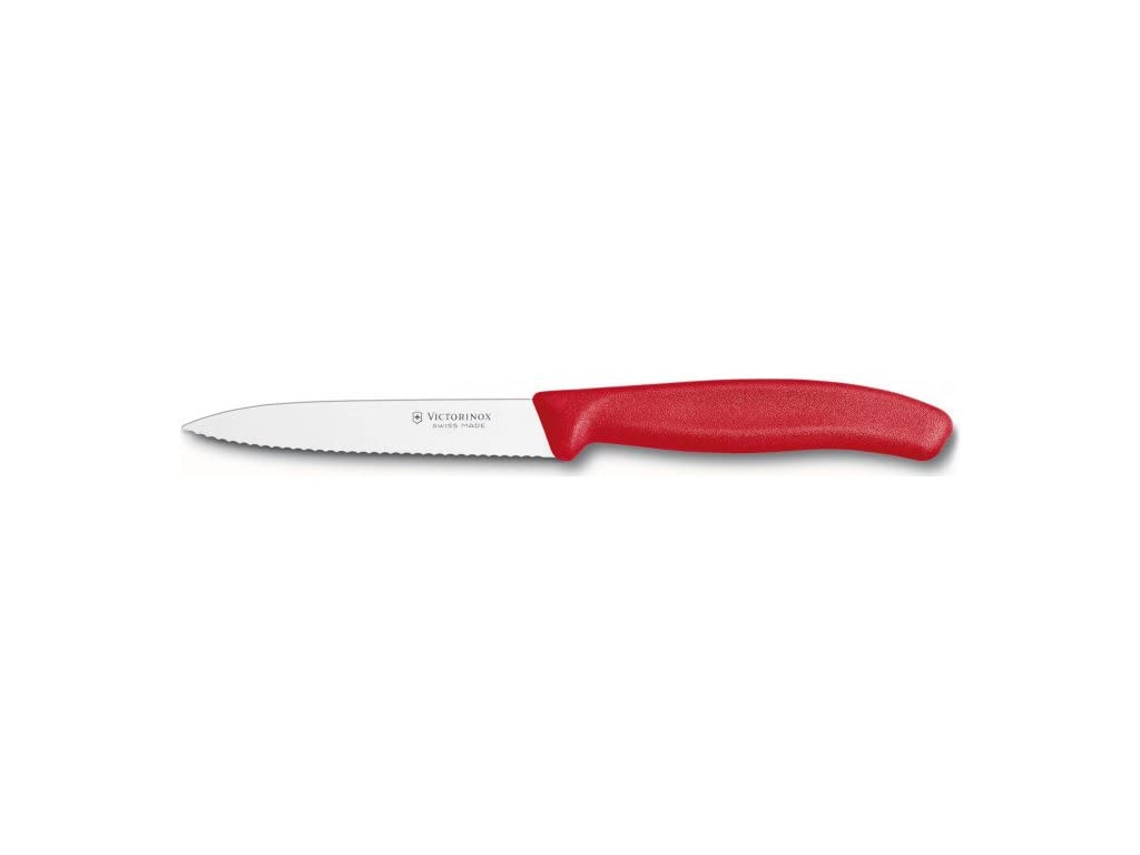 Victorinox Cuchillo Swiss Classic, Mondador, hoja de 10 cm, rojo