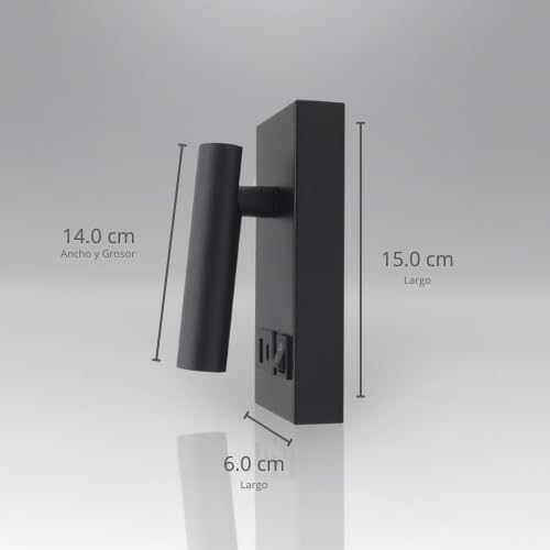 Luminaria LED Artlite Para Lectura con Puerto USB Blanco Frío 6500k, Potencia de 2w, 146 Lúmenes, Aluminio + Hierro, Puedes Direccionar la Iluminación