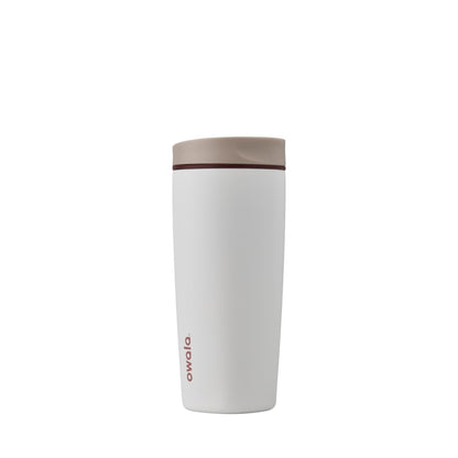Owala SmoothSip Termo de Acero Inoxidable con Boquilla Deslizante, 12-20 oz - 20 fl oz - semilla de vainilla