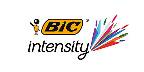 BIC Plumín Intensity Punto Ultra Fino No Traspasa el Papel Escritura Precisa Colores Intensos Surtido de Colores 10 Piezas