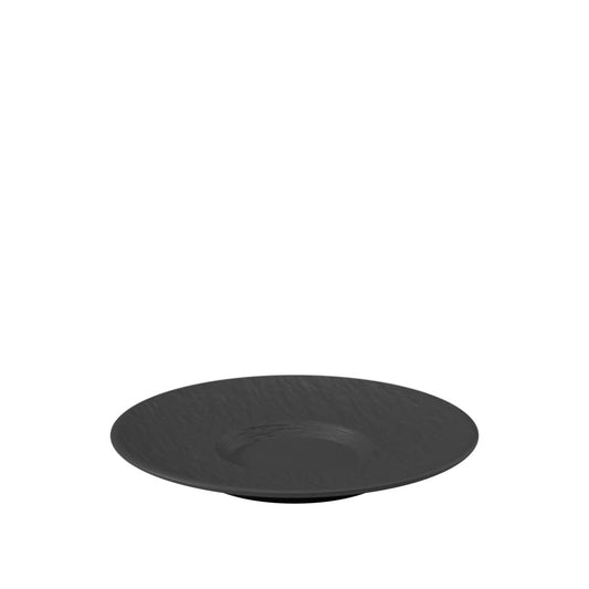 Villeroy & Boch Manufacture - Plato de café de roca, porcelana rústica de alta calidad, negro fresco, apto para lavaplatos